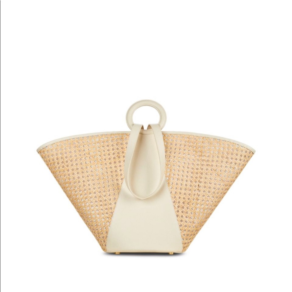 Cult Gaia Tan and Cream Tote Bag - Picture 5 of 16